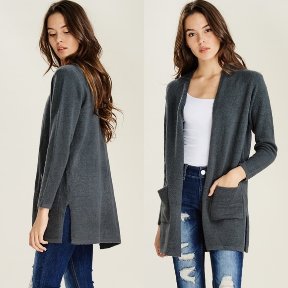 Charcoal Gray Cardigan - Picture 4 of 4